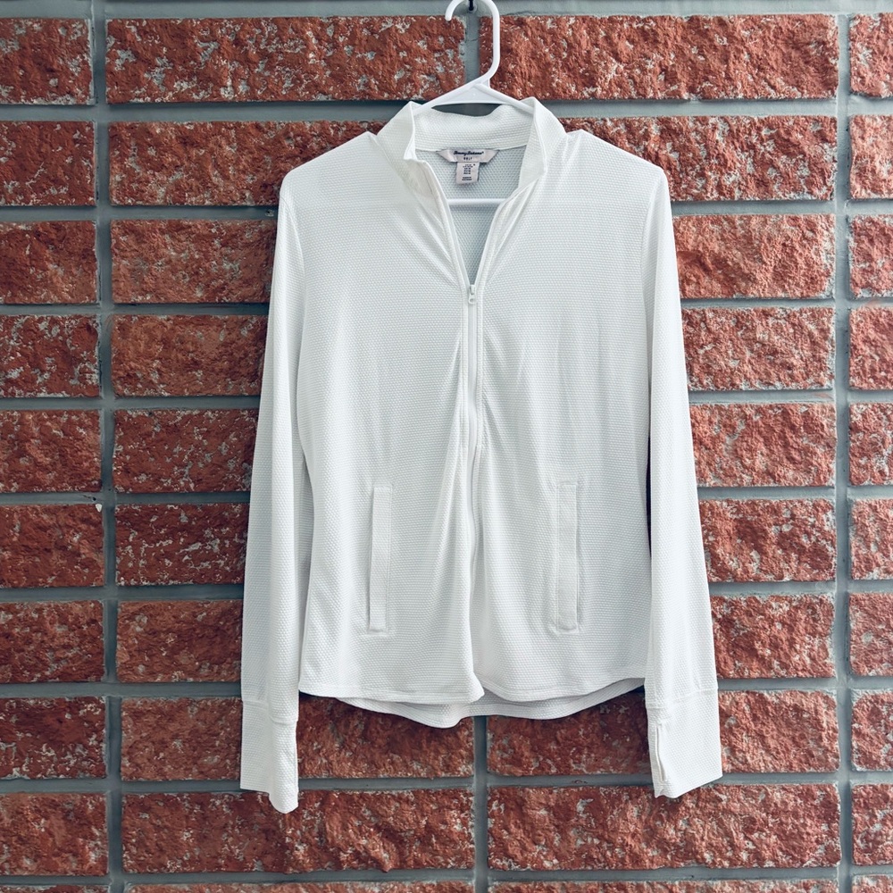 Tommy Bahama golf White Zip-Up sweater - Picture 3 of 9